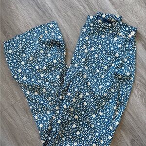 Starburst-Motif Satin Wide-Leg Pant Polo Ralph Lauren